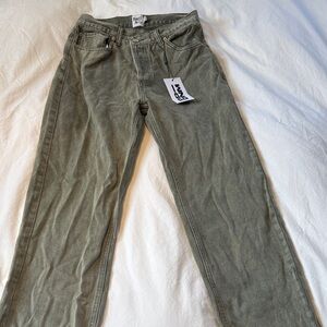 Princess Polly Olive Green Jeans